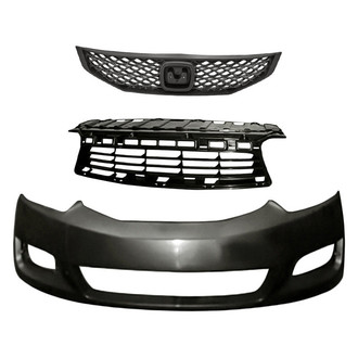 Sherman® - 3-Piece (Front Bumper Cover, Grille, Front Center Bumper Grille) (Value Line)