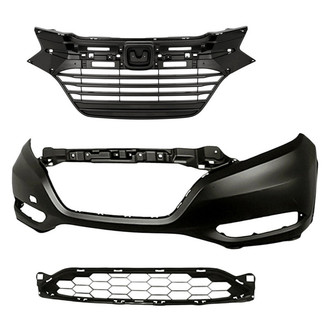 Sherman® - 3-Piece (Front Bumper Cover, Grille, Front Bumper Grille) (CAPA Certified)