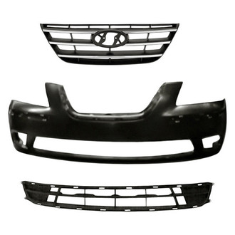 Sherman® - 3-Piece (Front Bumper Cover, Grille, Front Bumper Grille) (CAPA Certified)
