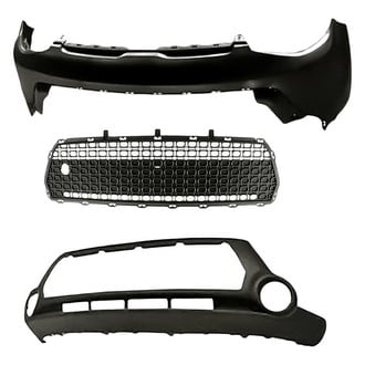 Sherman® - 3-Piece (Front Upper and Lower Bumper Cover, Front Bumper Grille) (Value Line)