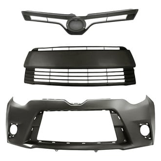 Sherman® - 3-Piece (Front Bumper Cover, Grille Bar, Front Lower Bumper Grille) (Value Line)