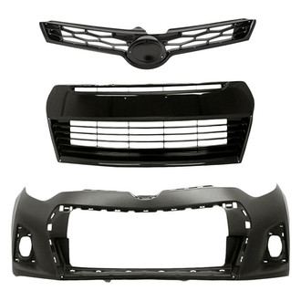 Sherman® - 3-Piece (Front Bumper Cover, Grille, Front Bumper Grille) (CAPA Certified)