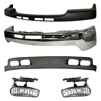 Sherman® - 5-Piece (Front Bumper Face Bar, Front Bumper Air Deflector, Driver and Passenger Side Fog Light, Front Upper Bumper Valance) (Value Line)