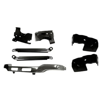 Sherman® - 7-Piece (Front Bumper Face Bar, Front Inner and Outer Bumper Bracket, Front Inner and Outer Bumper Impact Bar Brace, Front Upper Inner and Outer Bumper Support Brace) (Value Line)