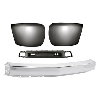 Sherman® - 4-Piece (Front Bumper Face Bar, Front Bumper Air Deflector, Front Inner and Outer Bumper End) (Value Line)