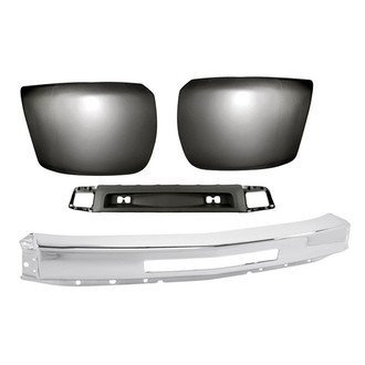 Sherman® - 4-Piece (Front Bumper Face Bar, Front Bumper Air Deflector, Front Inner and Outer Bumper End) (Value Line)