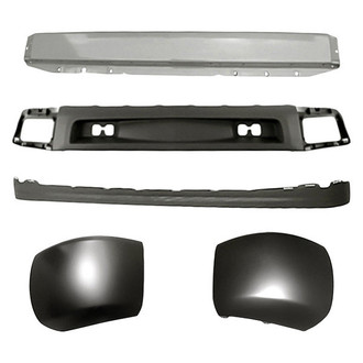 Sherman® - 5-Piece (Front Bumper Reinforcement, Front Bumper Air Deflector, Front Bumper Deflector Extension, Front Inner and Outer Bumper End) (Value Line)