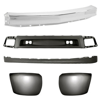 Sherman® - 5-Piece (Front Bumper Face Bar, Front Bumper Air Deflector, Front Bumper Deflector Extension, Front Inner and Outer Bumper End) (Value Line)