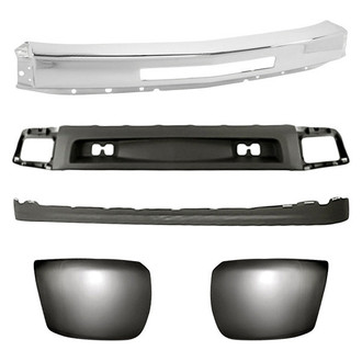 Sherman® - 5-Piece (Front Bumper Face Bar, Front Bumper Air Deflector, Front Bumper Deflector Extension, Front Inner and Outer Bumper End) (Value Line)