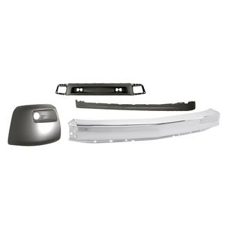 Sherman® - 4-Piece (Front Bumper Face Bar, Front Bumper Air Deflector, Front Bumper Deflector Extension, Front Driver Side Bumper End) (Value Line)