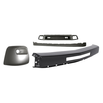 Sherman® - 4-Piece (Front Bumper Face Bar, Front Bumper Air Deflector, Front Bumper Deflector Extension, Front Driver Side Bumper End) (Value Line)