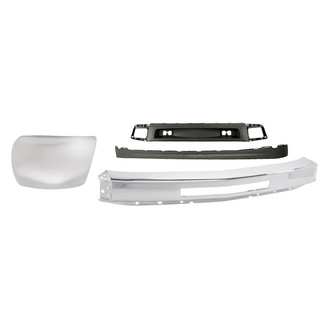 Sherman® - 4-Piece (Front Bumper Face Bar, Front Bumper Air Deflector, Front Bumper Deflector Extension, Front Driver Side Bumper End) (Value Line)