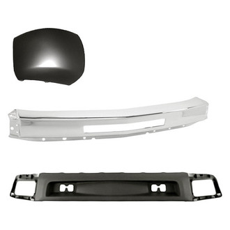Sherman® - 3-Piece (Front Bumper Face Bar, Front Bumper Air Deflector, Front Passenger Side Bumper End) (Value Line)
