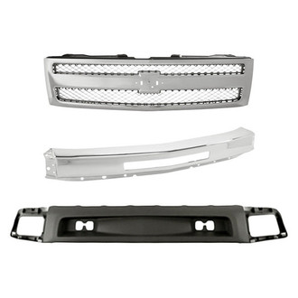 Sherman® - 3-Piece (Grille, Front Bumper Face Bar, Front Bumper Air Deflector) (Value Line)