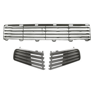 Sherman® - 3-Piece (Front Lower Center Bumper Grille, Front Inner and Outer Fog Light Cover) (Value Line)