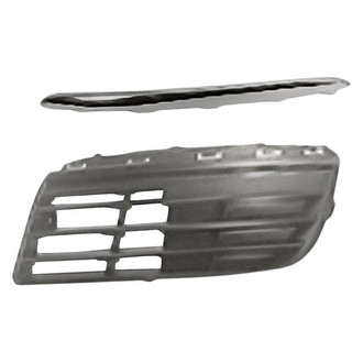 Sherman® - 2-Piece (Front Driver Side Bumper Grille Molding, Front Driver Side Fog Light Cover) (Value Line)