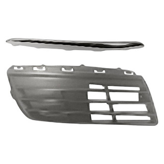 Sherman® - 2-Piece (Front Passenger Side Bumper Grille Molding, Front Passenger Side Fog Light Cover) (Value Line)