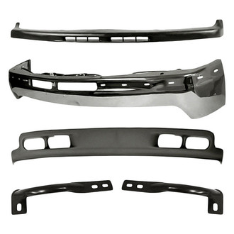 Sherman® - 5-Piece (Front Bumper Face Bar, Front Bumper Air Deflector, Front Inner and Outer Bumper Bar Brace, Front Upper Bumper Valance) (Value Line)