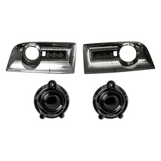 Sherman® - 4-Piece (Driver and Passenger Side Fog Light, Front Inner and Outer Fog Light Bezel) (Value Line)