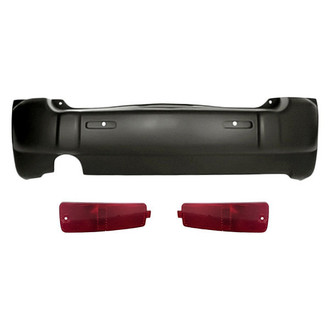 Sherman® - 3-Piece (Rear Bumper Cover, Rear Driver and Passenger Side Side Marker Light) (CAPA Certified)