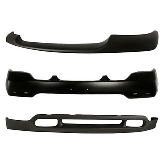 Sherman® BNDL-228996 - 3-Piece (Front Bumper Face Bar, Front Bumper Air Deflector, Front Upper Bumper Cover) (Value Line)