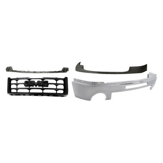 Sherman® - 4-Piece (Front Upper Bumper Cover, Grille, Front Bumper Face Bar, Front Upper Bumper Cover Bracket) (Value Line)