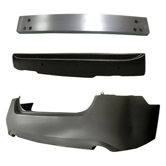 Sherman® - 3-Piece (Rear Bumper Cover, Rear Bumper Reinforcement, Rear Bumper Absorber) (Value Line)