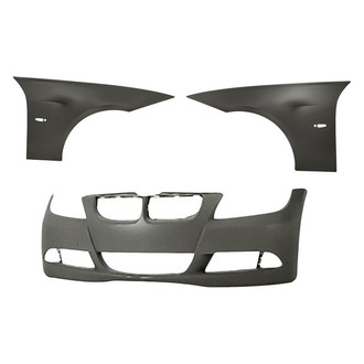 Sherman® - 3-Piece (Front Bumper Cover, Front Driver and Passenger Side Fender) (Value Line)