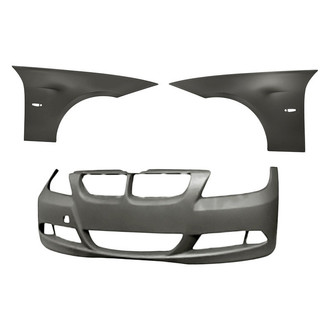 Sherman® - 3-Piece (Front Bumper Cover, Front Driver and Passenger Side Fender) (Value Line)