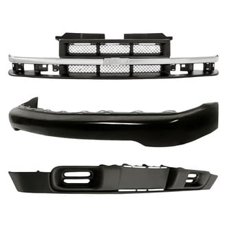 Sherman® BNDL-229268 - 3-Piece (Grille, Front Bumper Face Bar, Front Bumper Air Deflector) (Value Line)