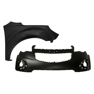 Sherman® - 2-Piece (Front Upper Bumper Cover, Front Passenger Side Fender) (Value Line)