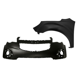 Sherman® - 2-Piece (Front Upper Bumper Cover, Front Driver Side Fender) (Value Line)