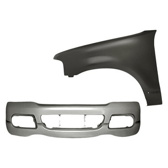 Sherman® BNDL-229350 - 2-Piece (Front Bumper Cover, Front Driver Side Fender) (Value Line)