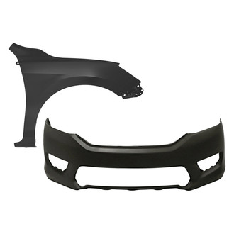 Sherman® - 2-Piece (Front Bumper Cover, Front Passenger Side Fender) (CAPA Certified)