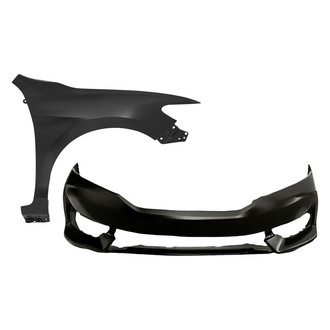 Sherman® - 2-Piece (Front Bumper Cover, Front Passenger Side Fender) (CAPA Certified)