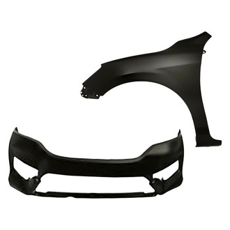 Sherman® - 2-Piece (Front Bumper Cover, Front Driver Side Fender) (CAPA Certified)