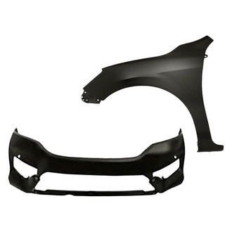 Sherman® - 2-Piece (Front Bumper Cover, Front Driver Side Fender) (CAPA Certified)