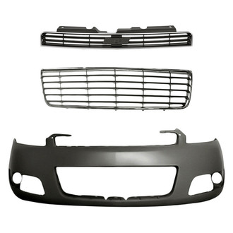 Sherman® - 3-Piece (Front Bumper Cover, Grille, Front Bumper Grille) (Value Line)