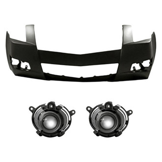 Sherman® - 3-Piece (Front Bumper Cover, Driver and Passenger Side Fog Light) (Value Line)