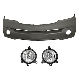 Sherman® BNDL-229794 - 3-Piece (Front Bumper Cover, Driver and Passenger Side Fog Light) (Value Line)