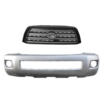 Sherman® BNDL-230134 - 2-Piece (Front Bumper Cover, Grille) (Value Line)