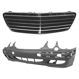 Sherman® BNDL-230385 - 2-Piece (Front Bumper Cover, Grille) (Value Line)