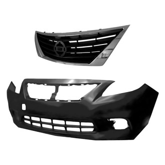 Sherman® - 2-Piece (Front Bumper Cover, Grille) (CAPA Certified)