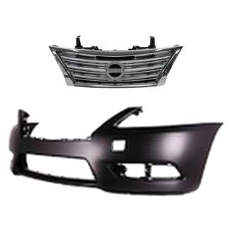 Sherman® - 2-Piece (Front Bumper Cover, Grille) (CAPA Certified)