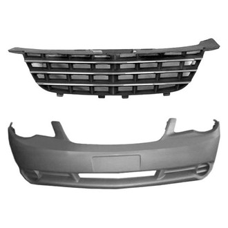 Sherman® BNDL-231007 - 2-Piece (Front Bumper Cover, Grille) (Value Line)