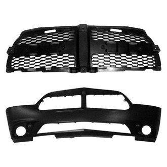 Sherman® - 2-Piece (Front Bumper Cover, Grille) (Value Line)