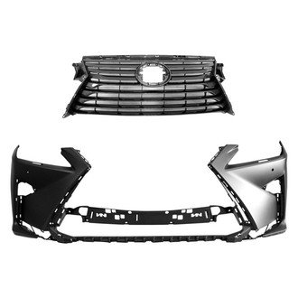 Sherman® BNDL-233441 - 2-Piece (Front Bumper Cover, Grille) (Value Line)