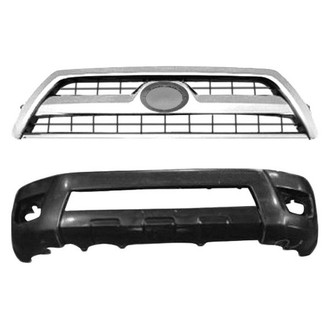 Sherman® BNDL-233653 - 2-Piece (Front Bumper Cover, Grille) (Value Line)