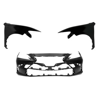 Sherman® BNDL-241779 - 3-Piece (Front Bumper Cover, Driver and Passenger Side Fender) (Value Line)