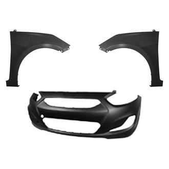 Sherman® - 3-Piece (Front Bumper Cover, Driver and Passenger Side Fender) (Value Line)